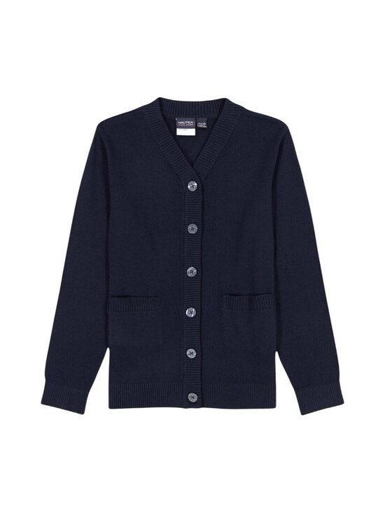 Nautica Other - NWT Nautica Big Girls Solid Button Front Cardigan NUFIF00S-414 Navy Blue XL (16)